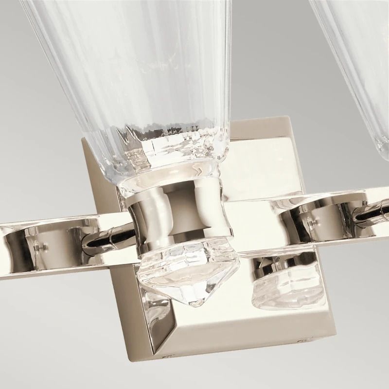 Kichler LED Wandlamp Kayva | 22W 3000K 1625Lm 830 | IP44 | Polished Nickel