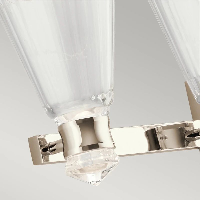 Kichler LED Wandlamp Kayva | 22W 3000K 1625Lm 830 | IP44 | Polished Nickel