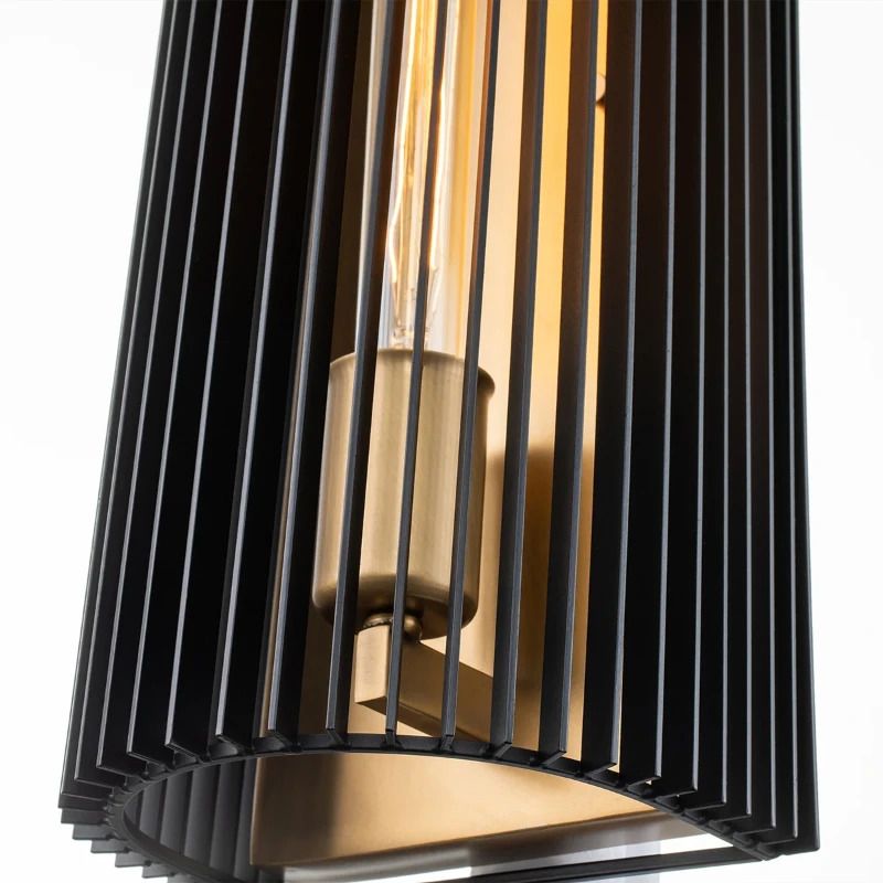 Kichler LED Wandlamp Linara | 1X E27 Max 60W | Black & Natural Brass