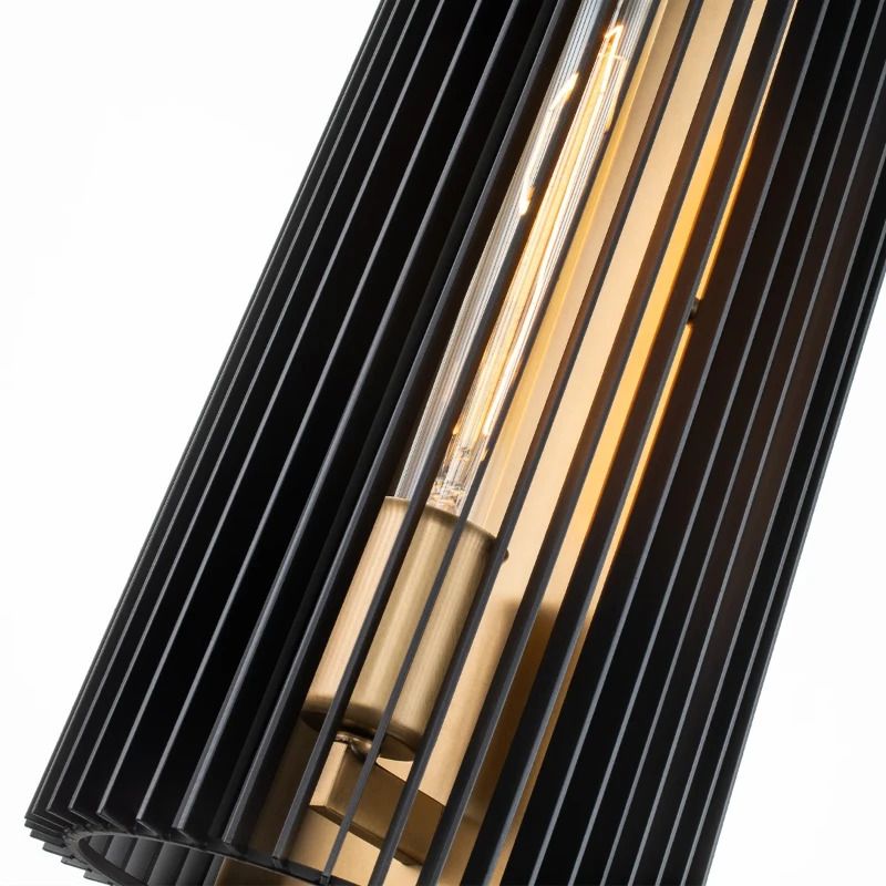 Kichler LED Wandlamp Linara | 1X E27 Max 60W | Black & Natural Brass