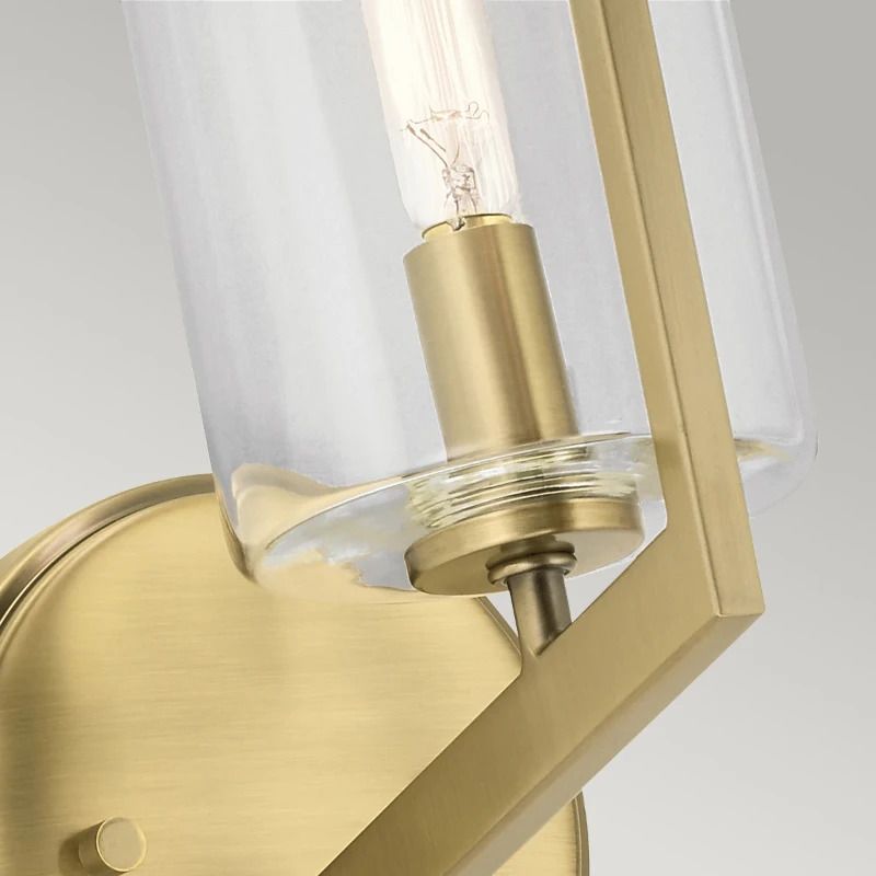 Kichler LED Wandlamp Nye | 1X E14 Max 40W | Brushed Natural Brass