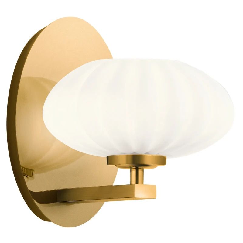 Kichler LED Wandlamp Pim | 3W 3000K 300Lm 830 | IP44 | Dimbaar | Fox Gold