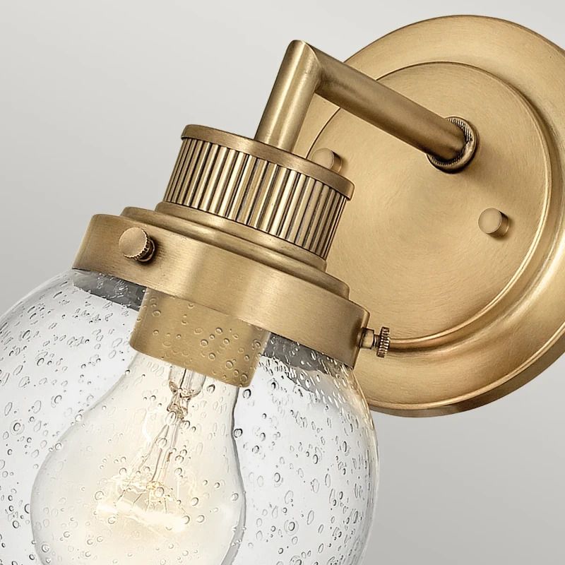 Hinkley LED Badkamerarmatuur Poppy | 1X E27 Max 60W | IP44 | Heritage Brass