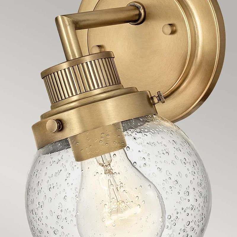 Hinkley LED Badkamerarmatuur Poppy | 1X E27 Max 60W | IP44 | Heritage Brass