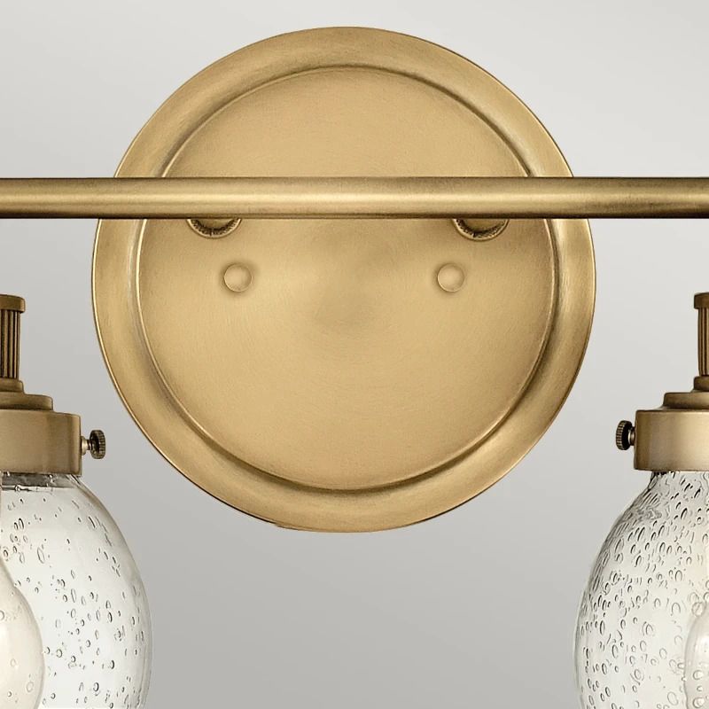 Hinkley LED Badkamerarmatuur Poppy | 2X E27 Max 60W | IP44 | Heritage Brass