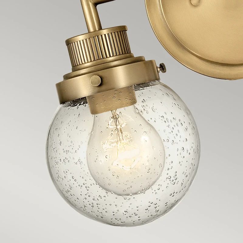 Hinkley LED Badkamerarmatuur Poppy | 2X E27 Max 60W | IP44 | Heritage Brass