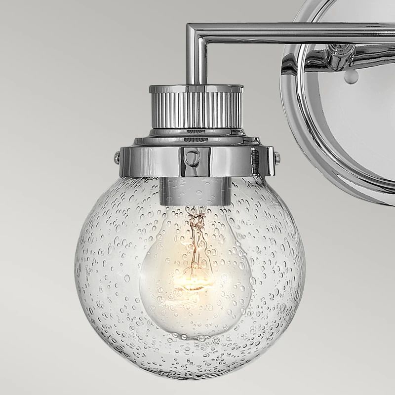 Hinkley LED Badkamerarmatuur Poppy | 2X E27 Max 60W | IP44 | Polished Chrome