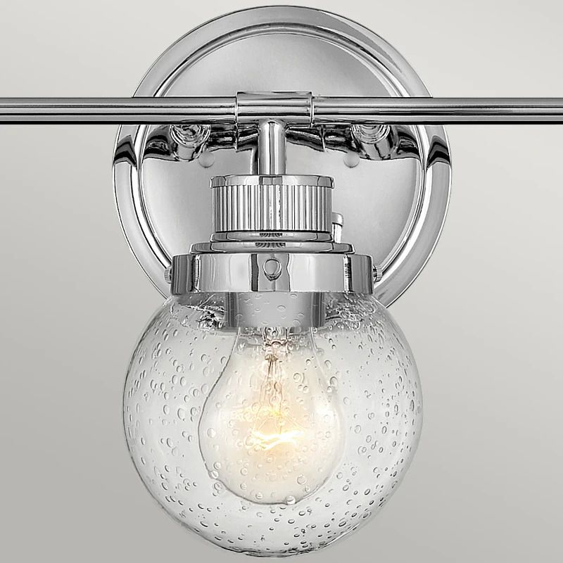Hinkley LED Badkamerarmatuur Poppy | 3X E27 Max 60W | IP44 | Polished Chrome