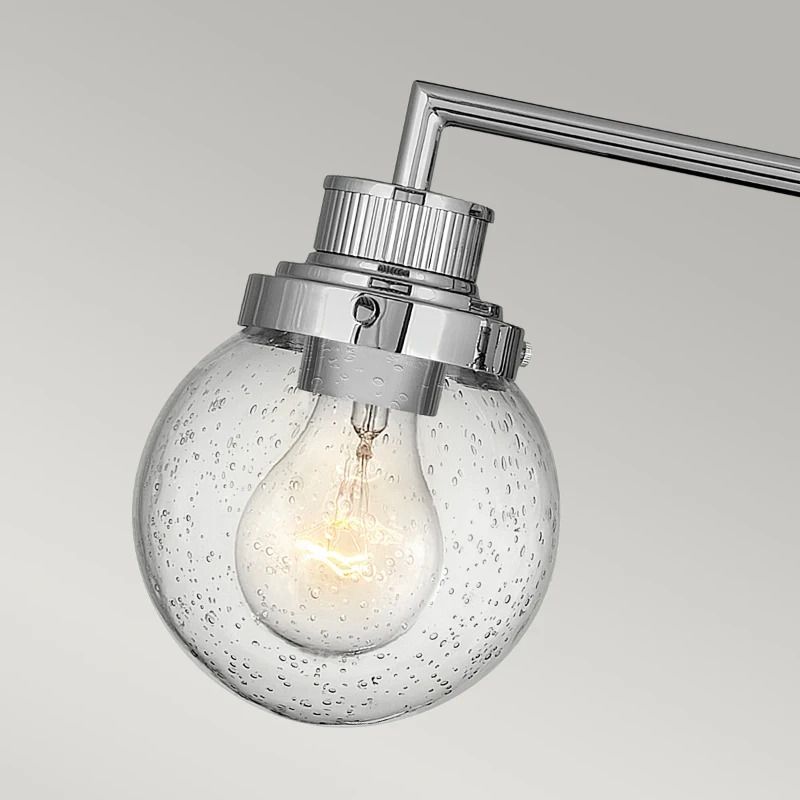 Hinkley LED Badkamerarmatuur Poppy | 3X E27 Max 60W | IP44 | Polished Chrome