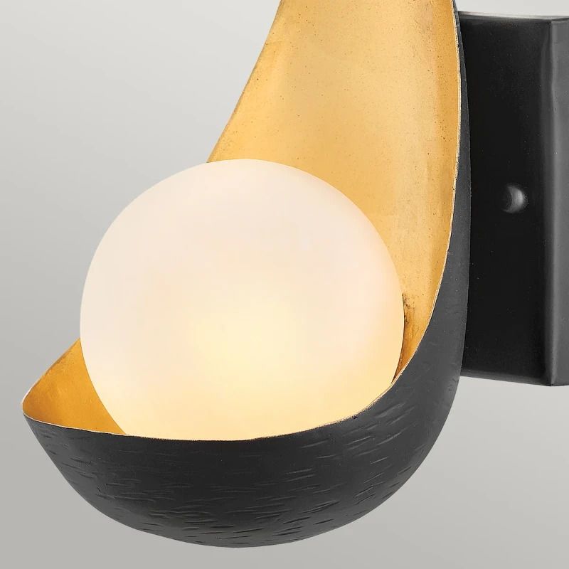 Lisa McDennon by Hinkley LED Wandlamp Ren | 3W 3000K 300Lm 830 | Dimbaar | Matte Black & Gold