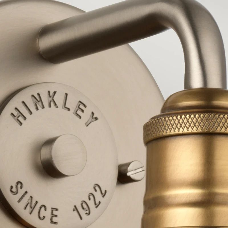 Hinkley LED Badkamerarmatuur Rigby | 1X E27 Max 40W | IP44 | Antique Nickel & Heritage Brass