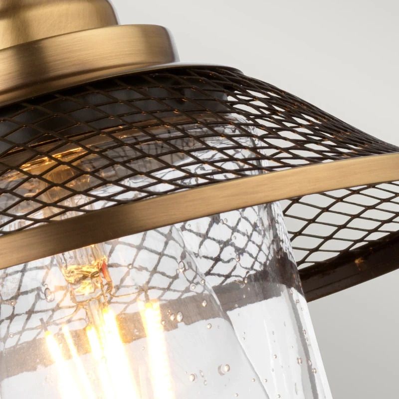 Hinkley LED Badkamerarmatuur Rigby | 1X E27 Max 40W | IP44 | Antique Nickel & Heritage Brass