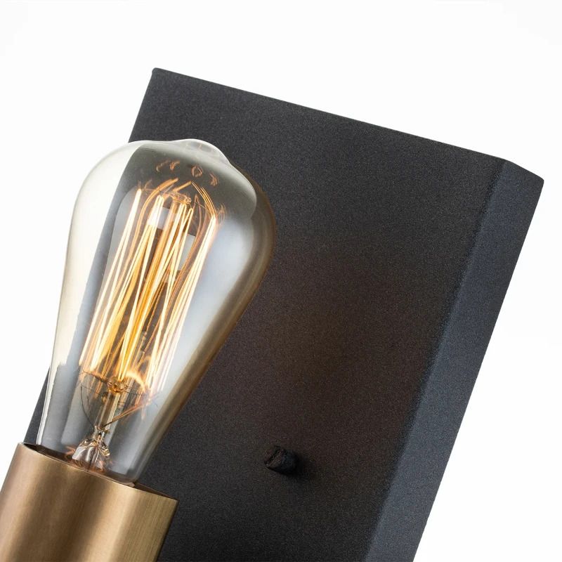 Hinkley LED Wandlamp Silas | 1X E27 Max 60W | Aged Zinc & Heritage Brass
