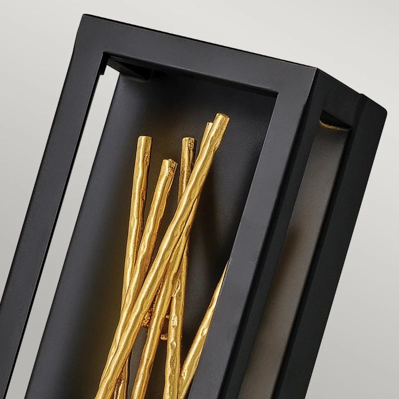 Hinkley LED Wandlamp Styx | 14W 3000K 1588Lm 830 | Black & Gilded Gold