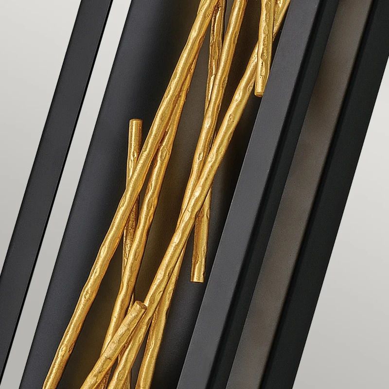 Hinkley LED Wandlamp Styx | 14W 3000K 1588Lm 830 | Black & Gilded Gold