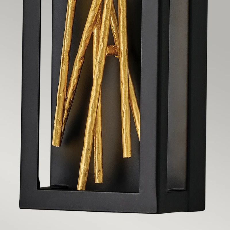 Hinkley LED Wandlamp Styx | 14W 3000K 1588Lm 830 | Black & Gilded Gold