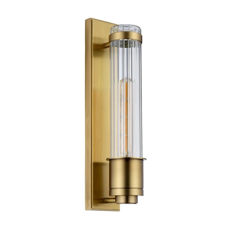 Quintiesse LED Wandlamp Wellington | 60W 3000K 820Lm 830 | IP44 | Dimbaar | Aged Brass