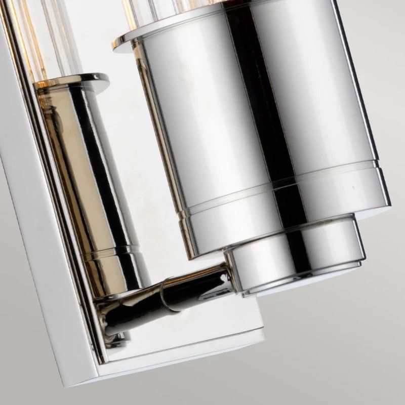 Quintiesse LED Wandlamp Wellington | 60W 3000K 820Lm 830 | IP44 | Dimbaar | Polished Chrome