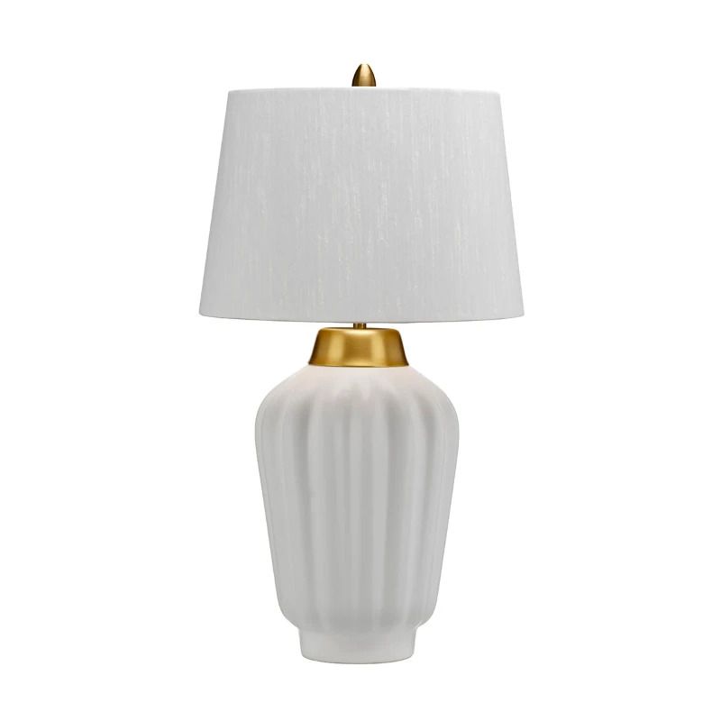 Quintiesse LED Tafellamp Bexley | 1X E27 Max 60W | White & Brushed Brass