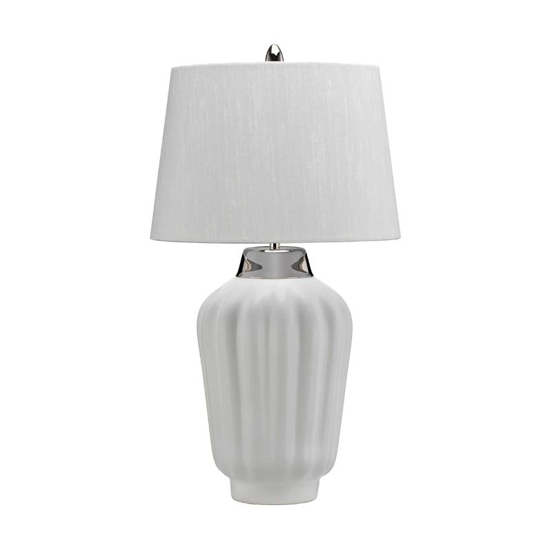 Quintiesse LED Tafellamp Bexley | 1X E27 Max 60W | White & Polished Nickel