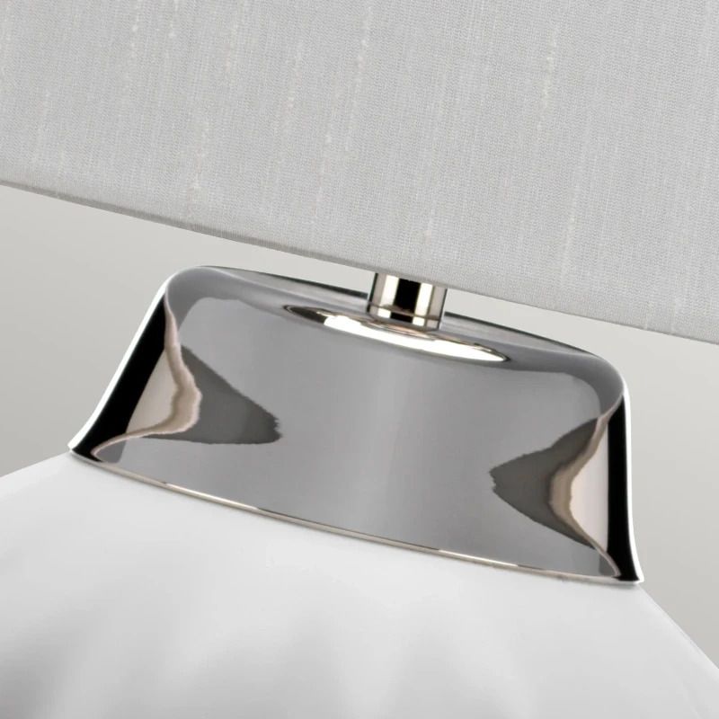 Quintiesse LED Tafellamp Bexley | 1X E27 Max 60W | White & Polished Nickel