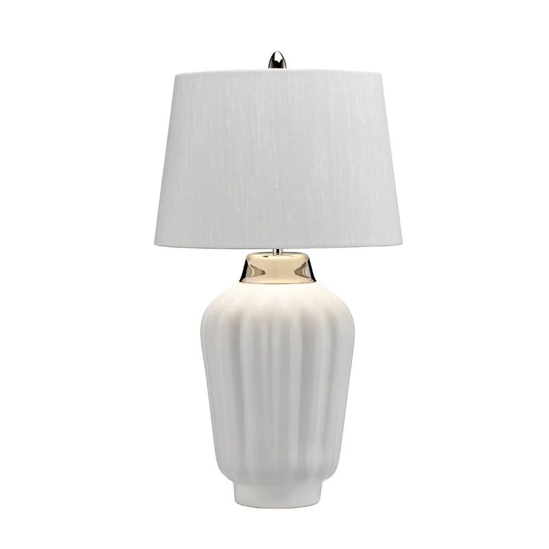 Quintiesse LED Tafellamp Bexley | 1X E27 Max 60W | White & Polished Nickel