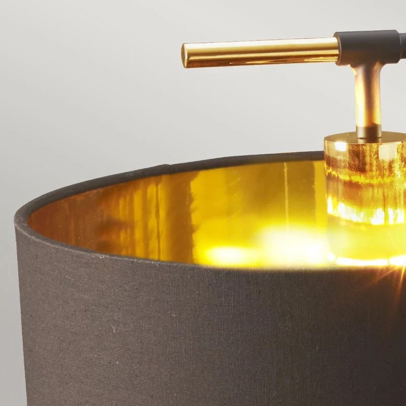 Elstead Lighting LED Tafellamp Balance | 1X E27 Max 60W | Brown/Polished Brass