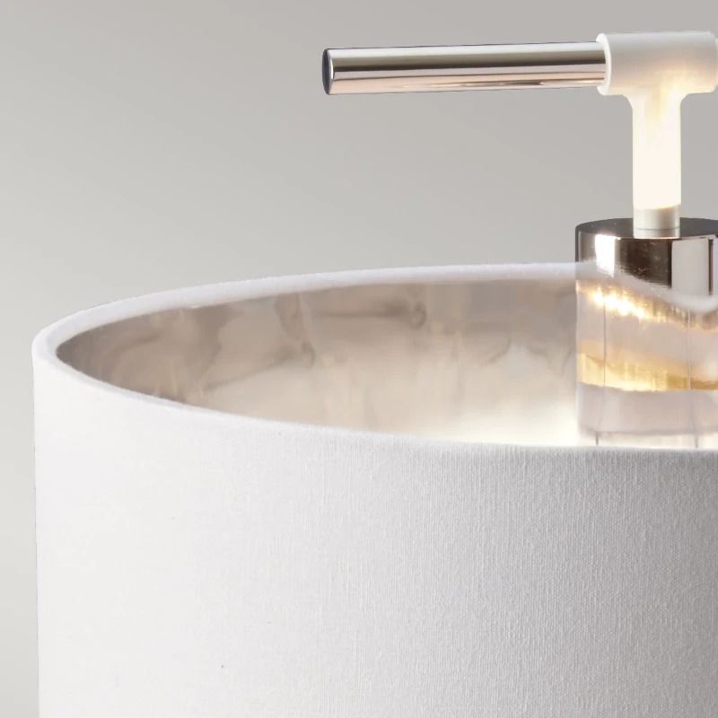 Elstead Lighting LED Tafellamp Balance | 1X E27 Max 60W | White/Polished Nickel