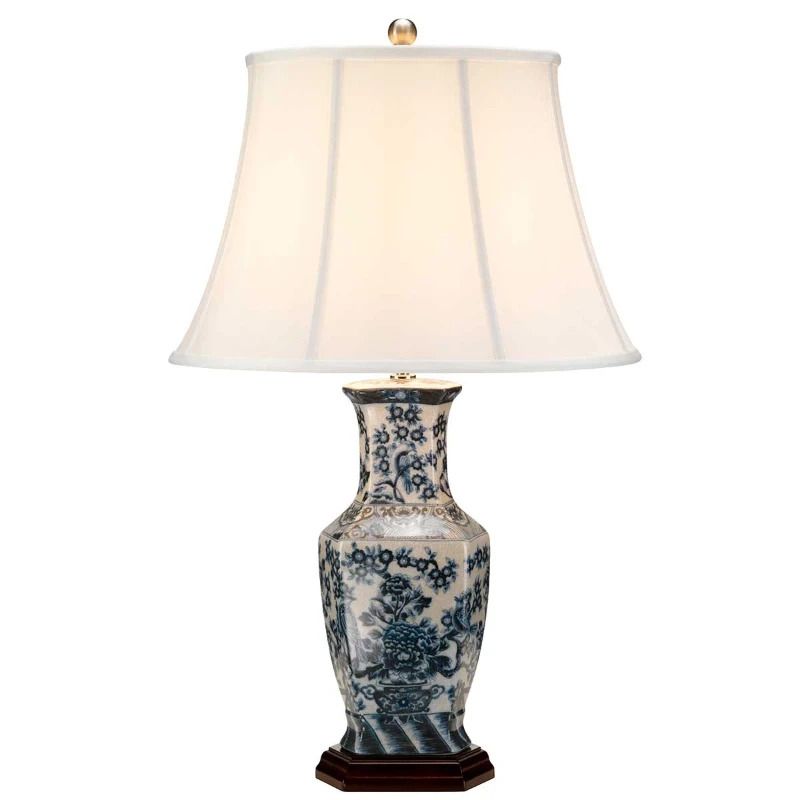 Elstead Lighting LED Tafellamp Blue Hex | 1X E27 Max 60W | Blue and White