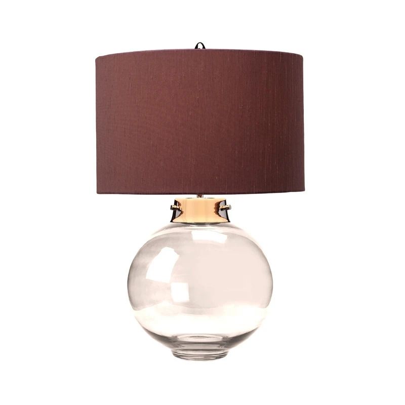 Elstead Lighting LED Tafellamp Kara | 1X E27 Max 60W | Polished Nickel - Smoke Glass