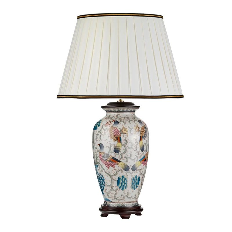 Designer's Lightbox LED Tafellamp Ping | 1X E27 Max 60W | Cream with coloured birds