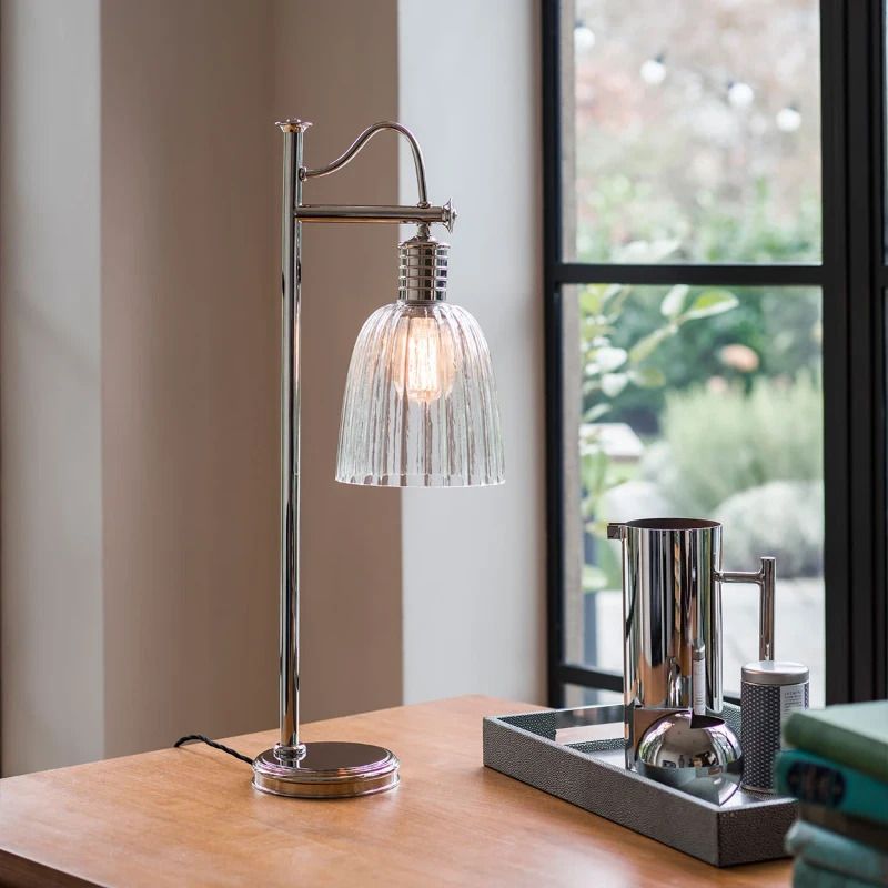 Elstead Lighting LED Tafellamp Douille | 1X E27 Max 60W | Polished Nickel