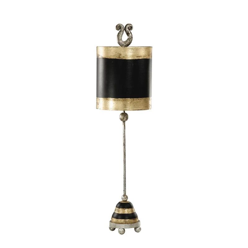 Flambeau LED Tafellamp Phoenician | 1X E27 Max 60W | Black, Gold & Silver Leaf
