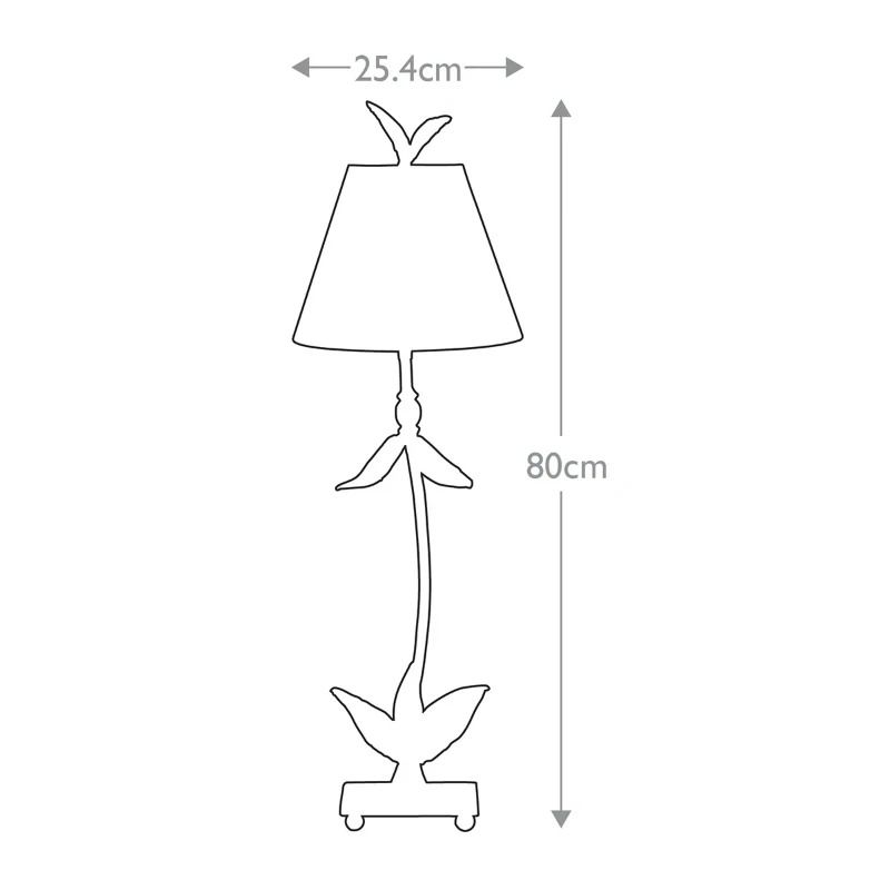 Flambeau LED Tafellamp Red Bell | 1X E27 Max 60W | Silver Leaf