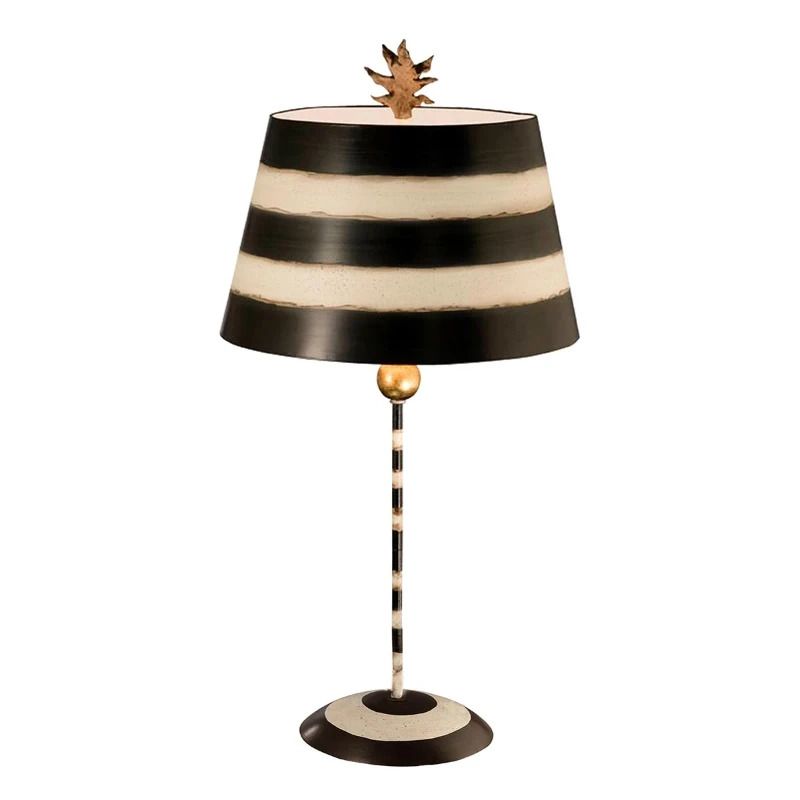 Flambeau LED Tafellamp South Beach | 1X E27 Max 60W | Black, Putty & Gold Leaf