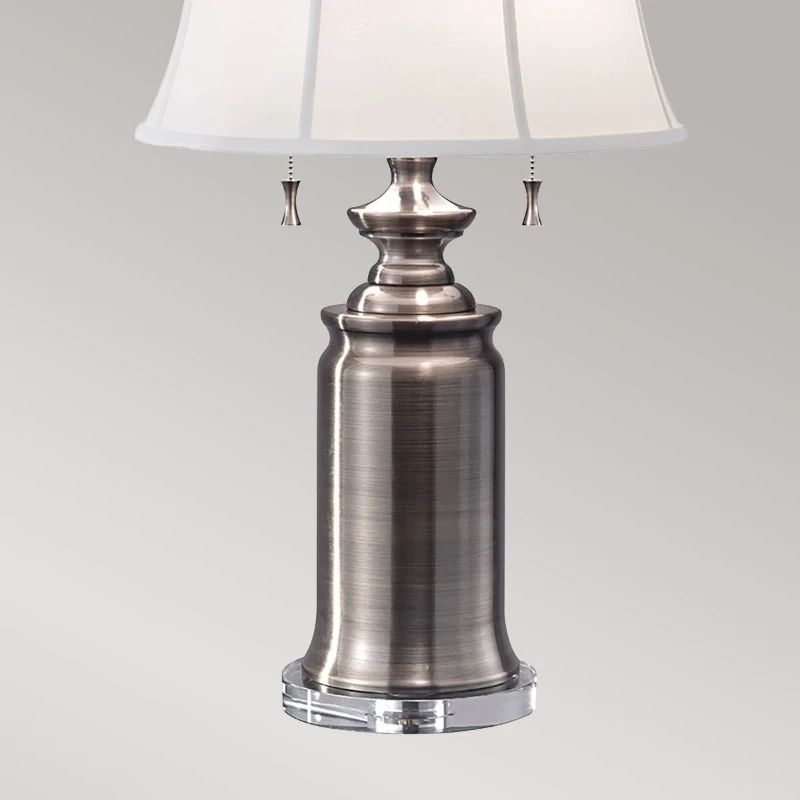 Feiss LED Tafellamp Stateroom | 2X E27 Max 60W | Antique Nickel