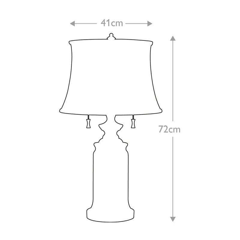 Feiss LED Tafellamp Stateroom | 2X E27 Max 60W | Antique Nickel