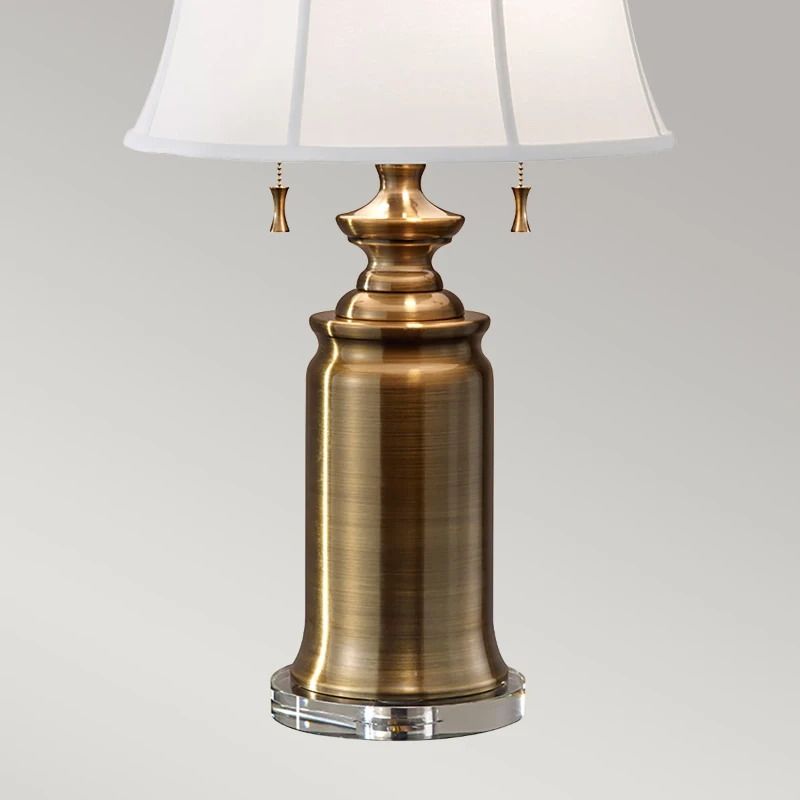 Feiss LED Tafellamp Stateroom | 2X E27 Max 60W | Bali Brass