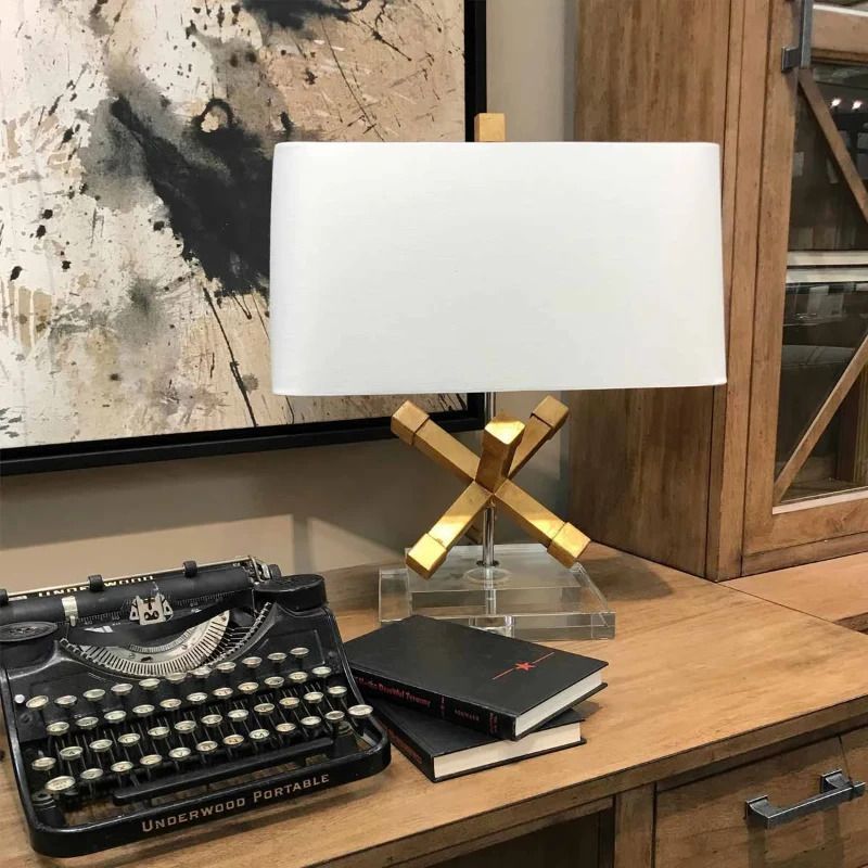 Gilded Nola LED Tafellamp Jackson Square | 1X E27 Max 60W | Distressed Gold