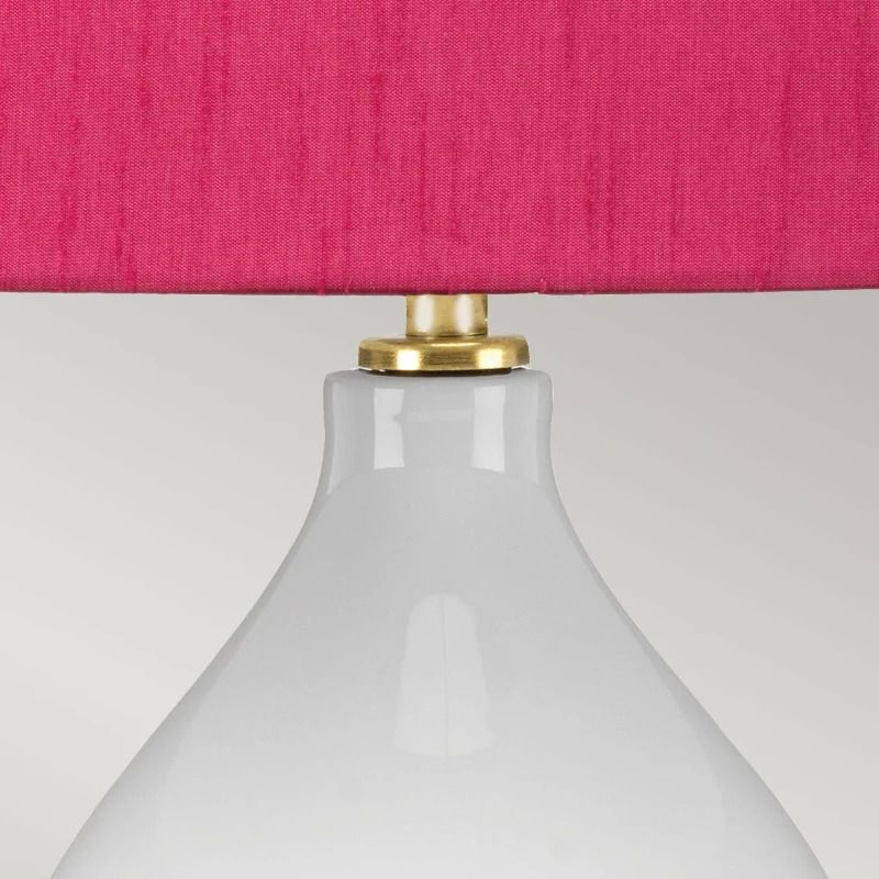 Elstead Lighting LED Tafellamp ISLA | 1X E27 Max 60W | Aged Brass, White, Pink