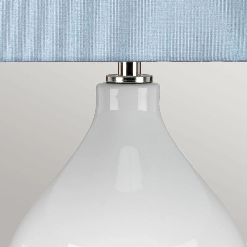 Elstead Lighting LED Tafellamp ISLA | 1X E27 Max 60W | Polished Nickel, White, Blue
