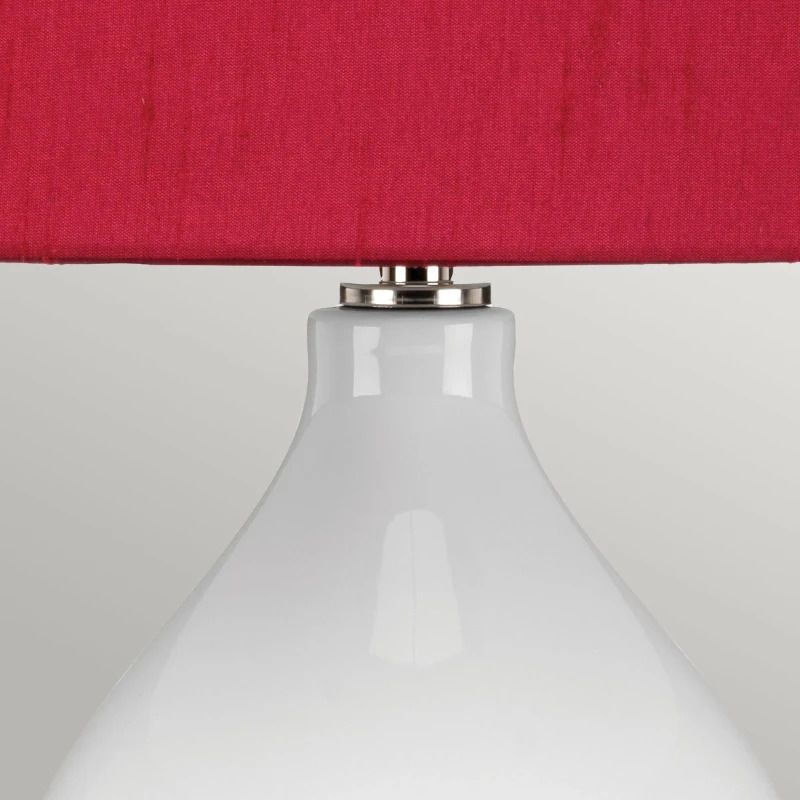Elstead Lighting LED Tafellamp ISLA | 1X E27 Max 60W | Polished Nickel, White, Red