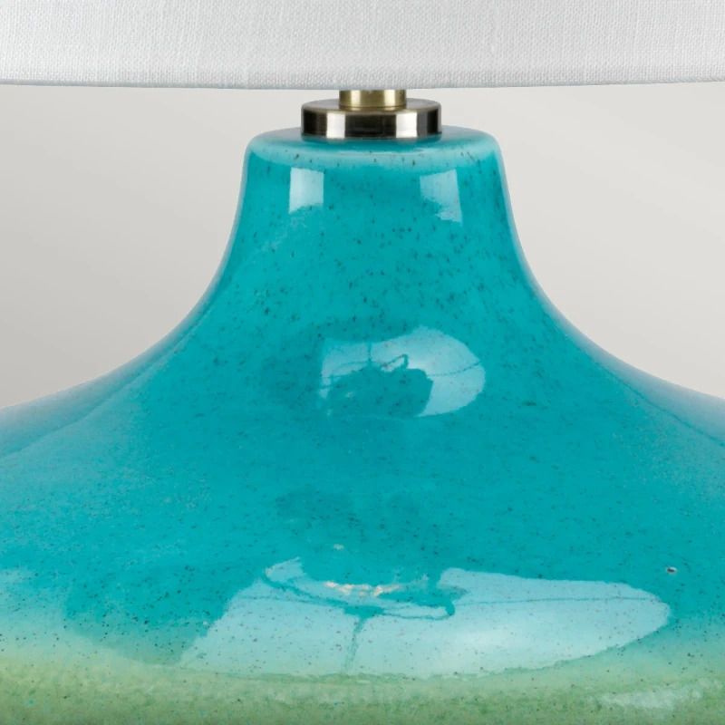 Elstead Lighting LED Tafellamp Laguna | 1X E27 Max 60W | Turquoise and Graphite Glaze
