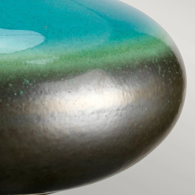 Elstead Lighting LED Tafellamp Laguna | 1X E27 Max 60W | Turquoise and Graphite Glaze