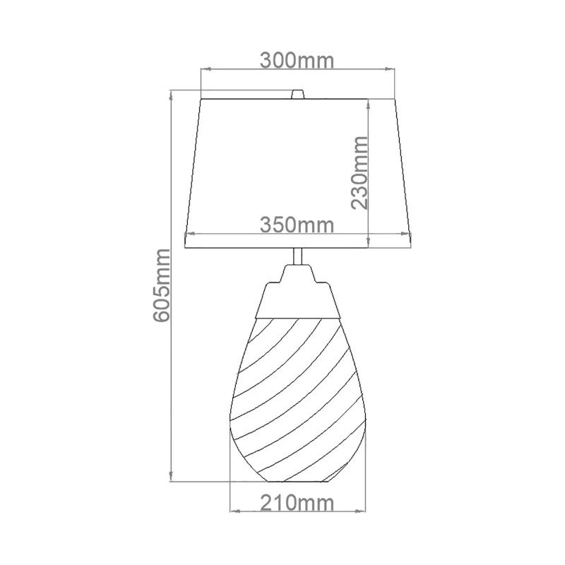 Elstead Lighting LED Tafellamp Lena - Plum | E27 60W 3000K 620Lm 830 | Plum-tinted Glass / Off-White Shade