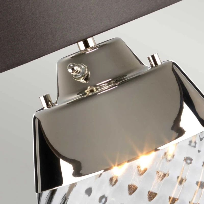 Elstead Lighting LED Tafellamp Lena - Smoke | E27 60W 3000K 620Lm 830 | Smoke-tinted Glass / Slate Shade