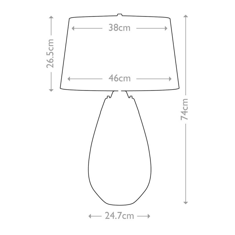 Elstead Lighting LED Tafellamp Lena - Smoke | E27 60W 3000K 620Lm 830 | Smoke-tinted Glass / Off-White Shade