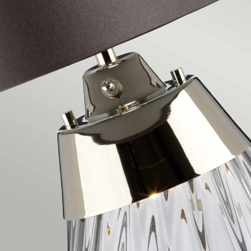 Elstead Lighting LED Tafellamp Lena - Smoke | E27 60W 3000K 620Lm 830 | Smoke-tinted Glass / Slate Shade