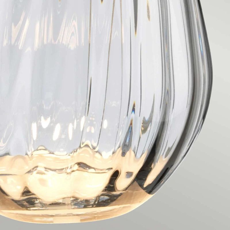 Elstead Lighting LED Tafellamp Lena - Smoke | E27 60W 3000K 620Lm 830 | Smoke-tinted Glass / Slate Shade