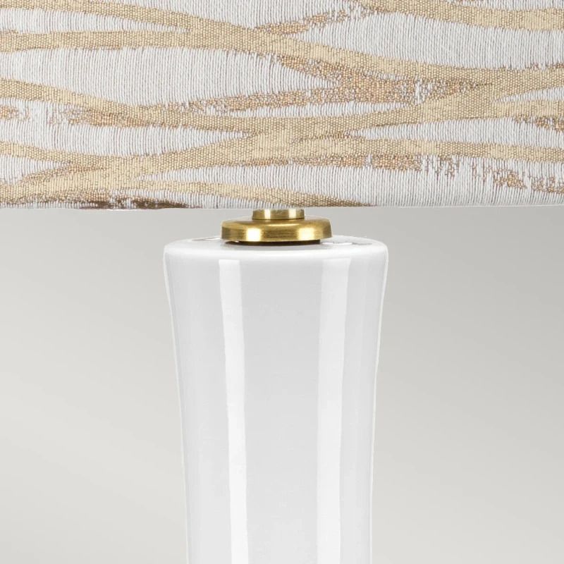 Elstead Lighting LED Tafellamp MILO | 1X E27 Max 60W | Aged Brass, White, Orange